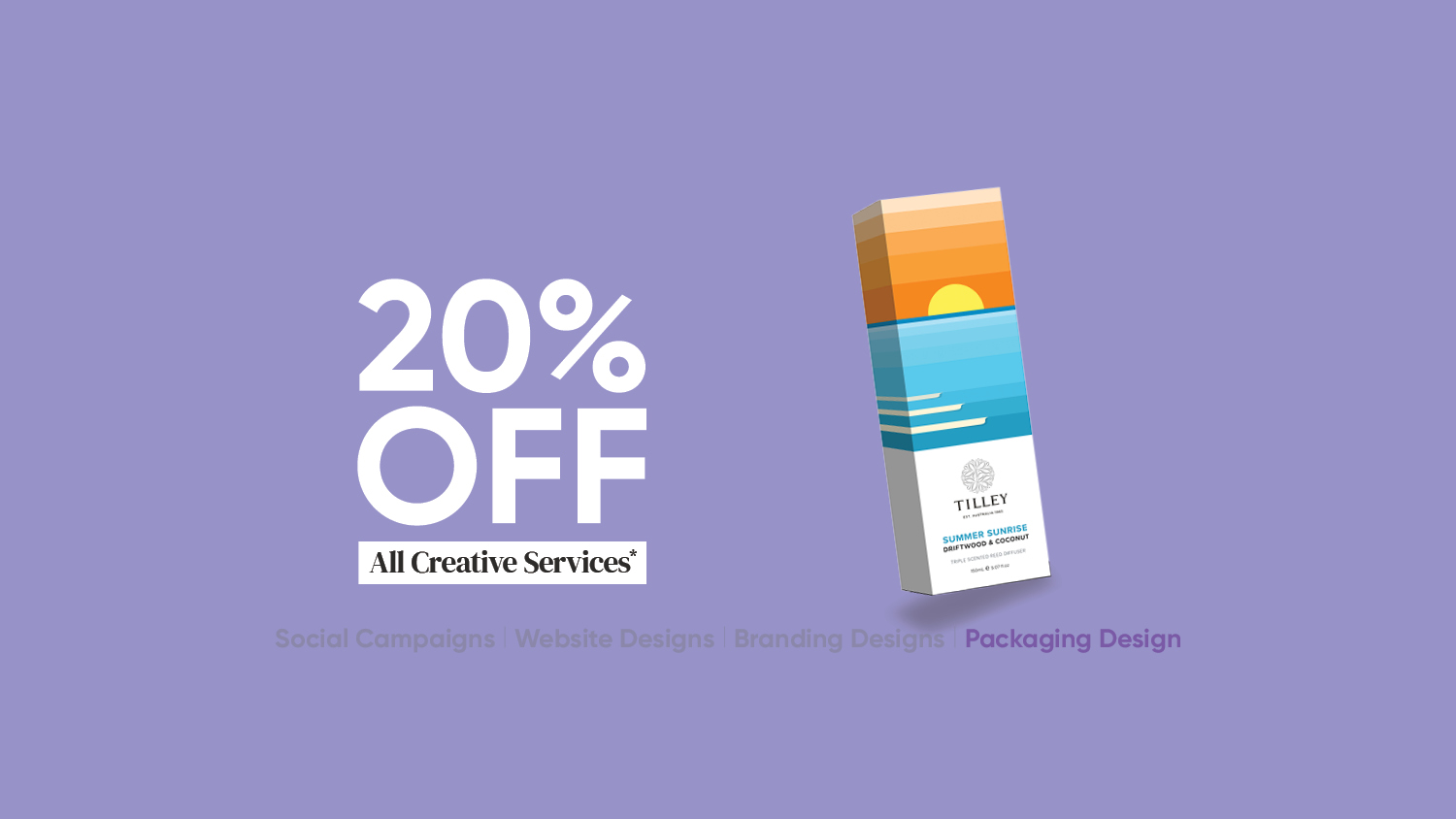 20% Off Discount on All Packaging Designs - Synergy Creative Agency Melbourne